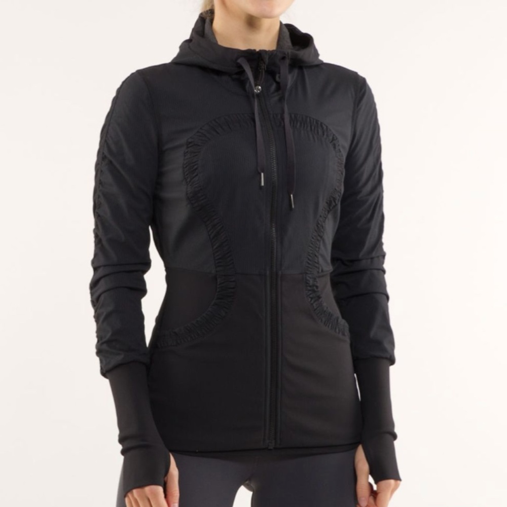 lululemon athletica Black Hooded Zip-Up Jacket - Picture 1 of 12